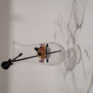 Hard rock Cafe glass with booklet
